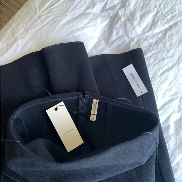 NWT Bec + Bridge Forever Young Skinny Strap A Line Midi Dress Black Navy Blue - Picture 7 of 7